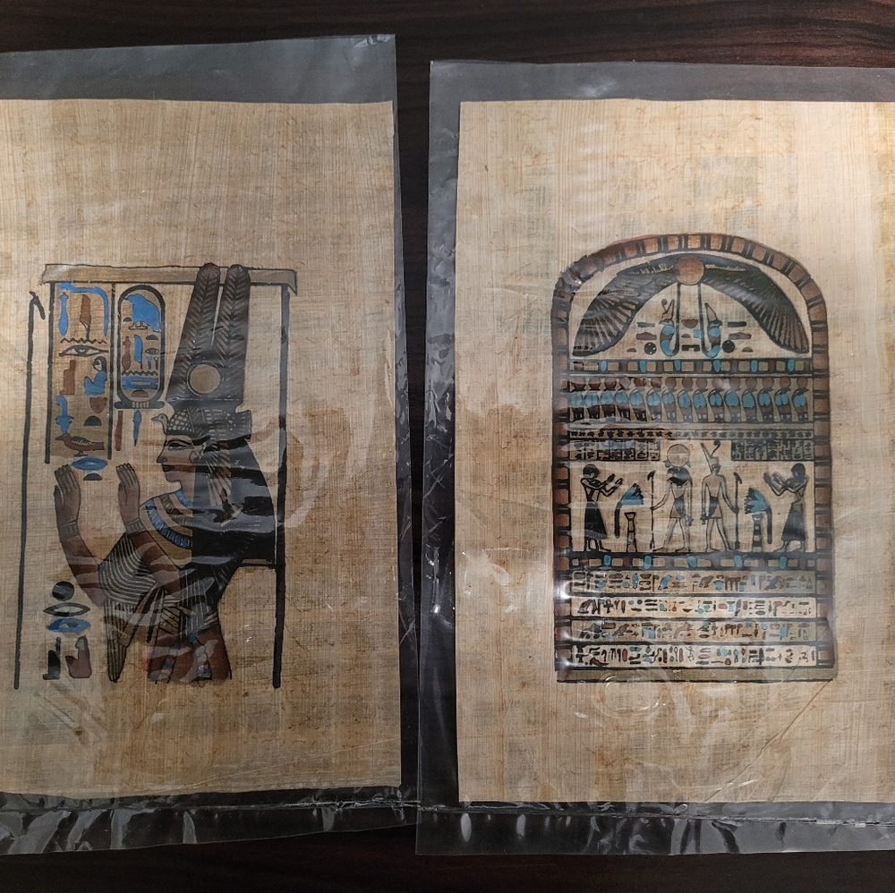 RAMSES SQUARE EGYPTIAN PAINTINGS ON PAPYRUS